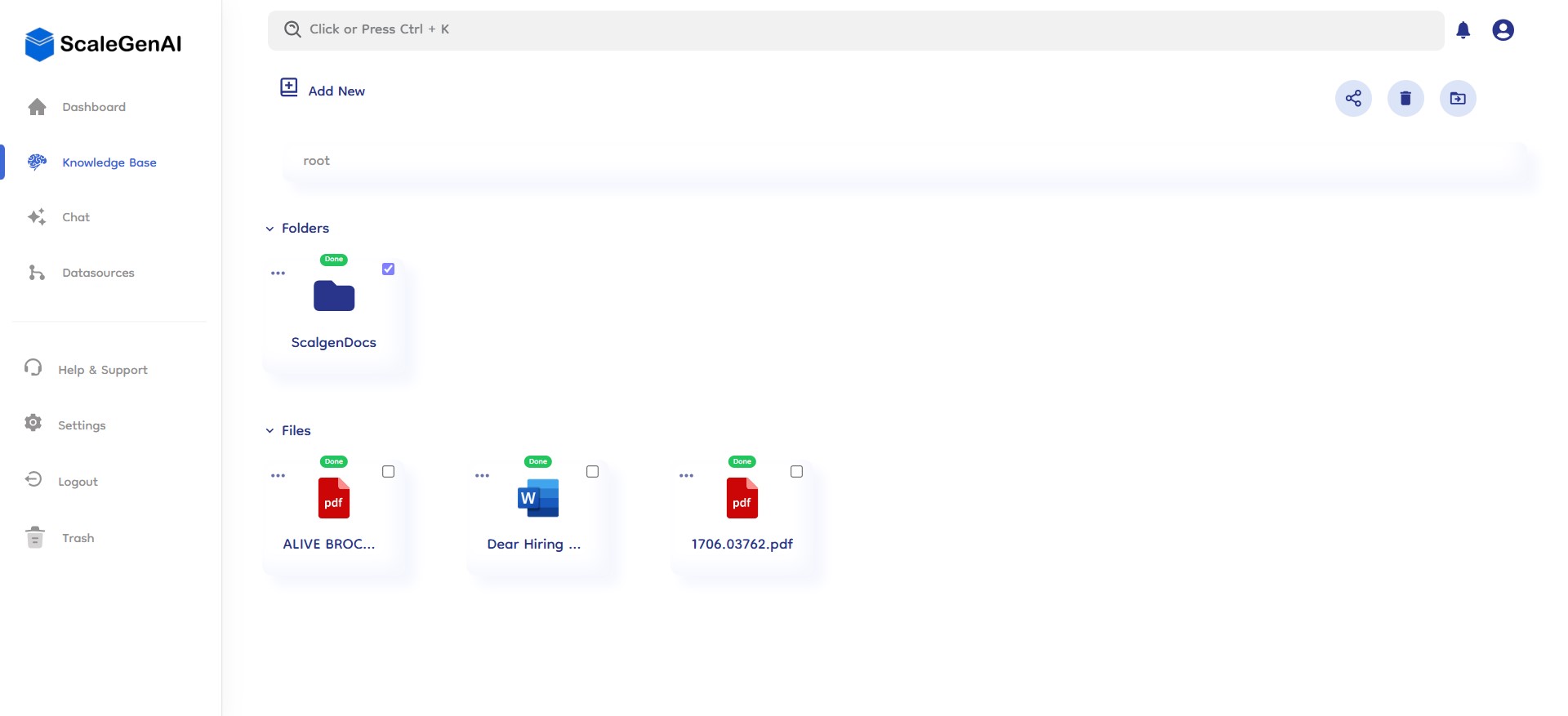 Knowledgebase overview