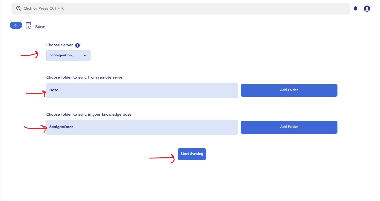 Start Sync
